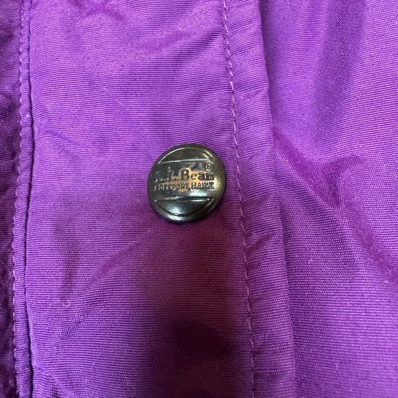 LL BEAN Purple Hooded Jacket with Blue Accents - Picture 2 of 9